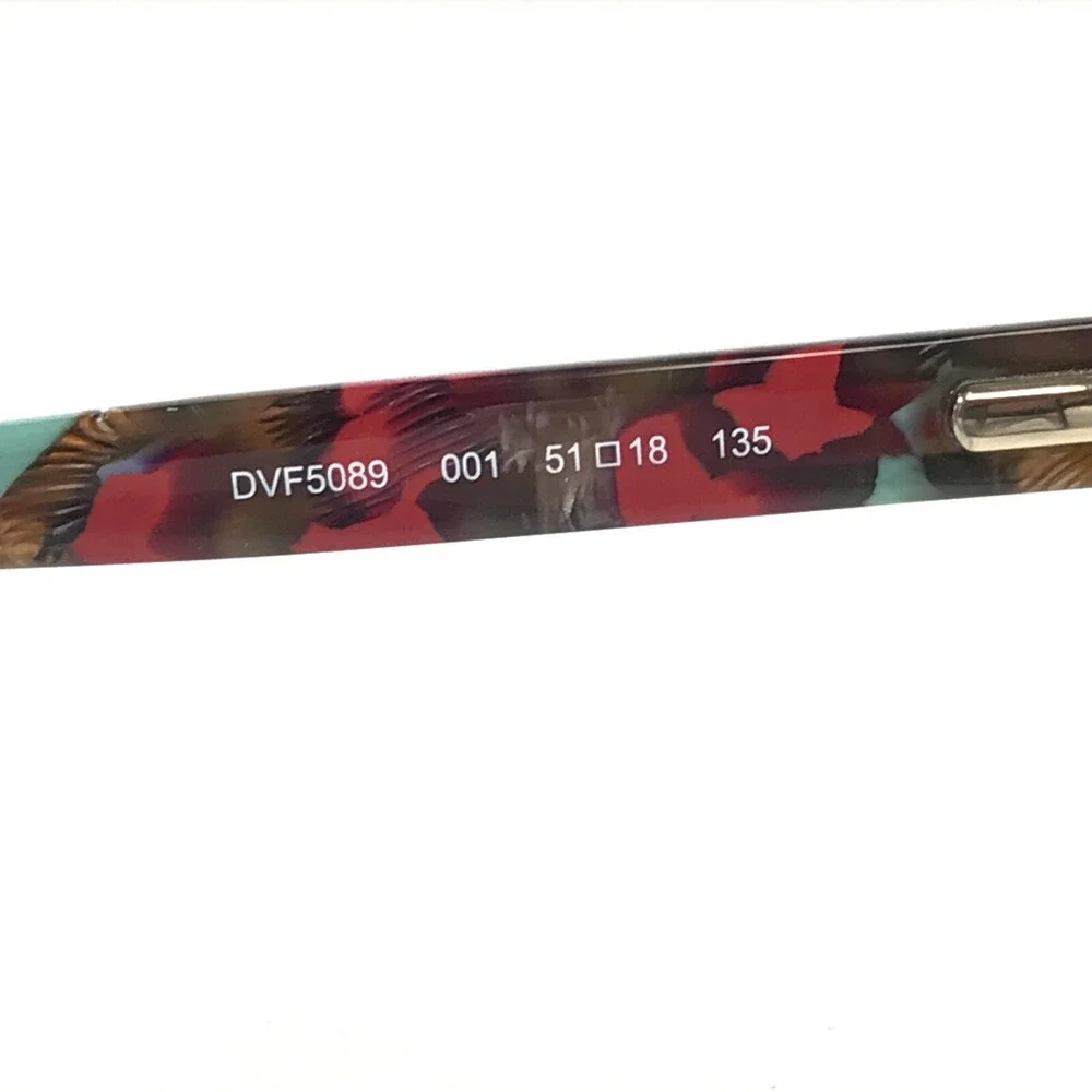 Diane von Furstenberg Eyeglasses Frames DVF5089 001 Black Red Green 51-18-135
